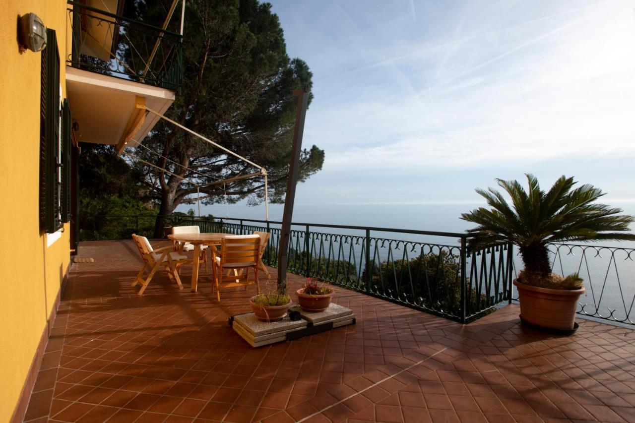080 - La Villa Storica Il Vigneto 45B, Terrazza Sul Mare - Parcheggio Privato Gratis Moneglia Ngoại thất bức ảnh