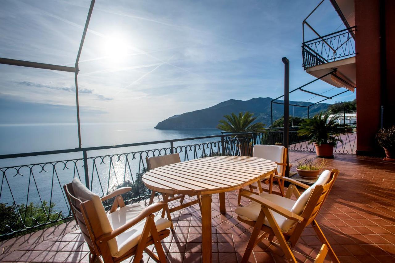 080 - La Villa Storica Il Vigneto 45B, Terrazza Sul Mare - Parcheggio Privato Gratis Moneglia Ngoại thất bức ảnh