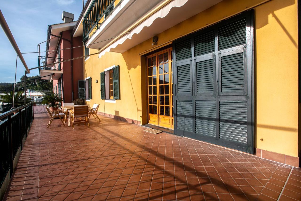 080 - La Villa Storica Il Vigneto 45B, Terrazza Sul Mare - Parcheggio Privato Gratis Moneglia Ngoại thất bức ảnh