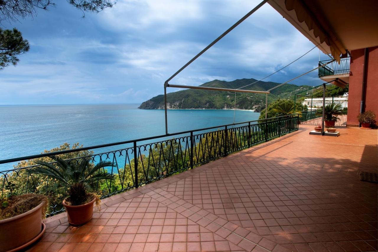 080 - La Villa Storica Il Vigneto 45B, Terrazza Sul Mare - Parcheggio Privato Gratis Moneglia Ngoại thất bức ảnh